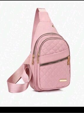 Quilted Pink Crossbody Sling Bag - Fashionable Everyday Carry